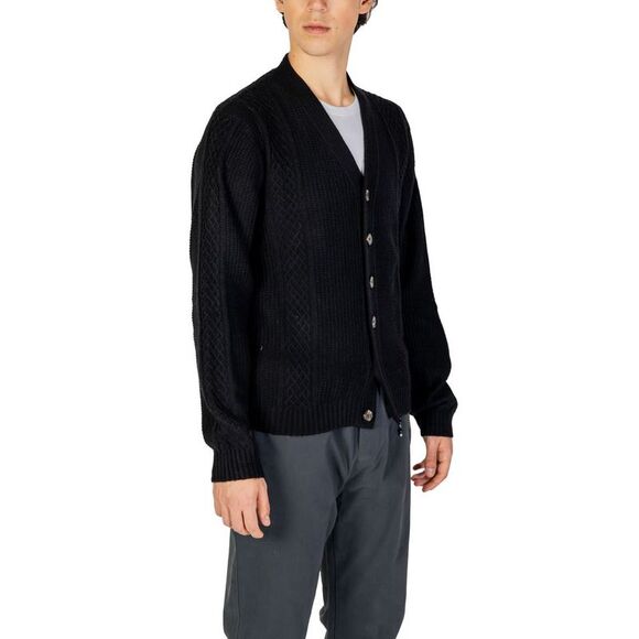 Hamaki-Ho Black Polyester Men's Cardigan - Picture 4 of 5